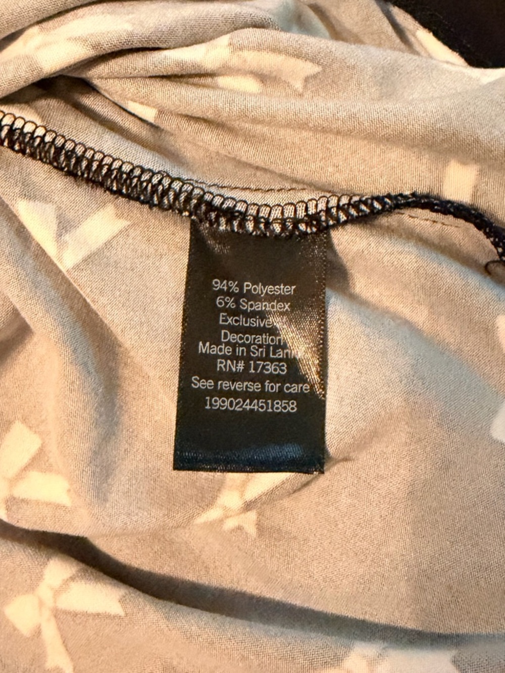 NWT Simply Vera Vera Wang Black and White Bow Themed Pajama Set- So Soft-XXL - Picture 7 of 7